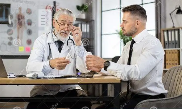 Konsultasi Medis Dexamethasone Dokter menjelaskan resep obat kepada pasien