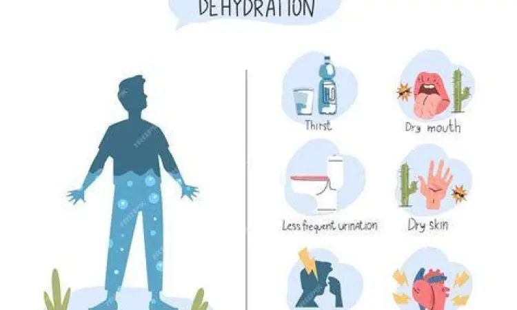 Gejala Dehidrasi Tubuh Infografis gejala dehidrasi akibat panas