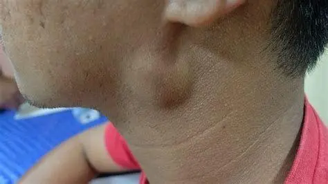 Pembengkakan Kelenjar Leher Ilustrasi benjolan pada leher akibat pembengkakan kelenjar