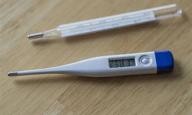 Monitor Demam Pengecekan suhu tubuh dengan termometer