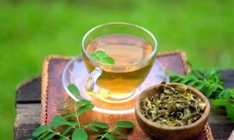 Teh Daun Kelor Menyedu teh daun kelor untuk detoksifikasi alami