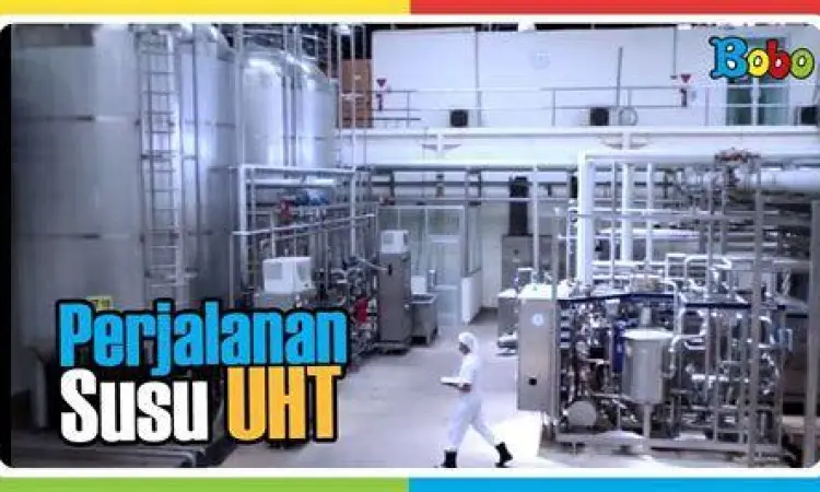 Proses produksi susu UHT di pabrik Ultrajaya