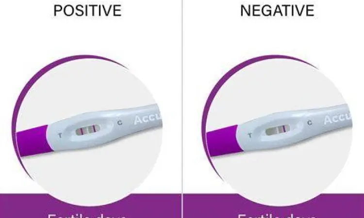 Alat Tes Ovulasi Hasil positif pada alat tes ovulasi digital