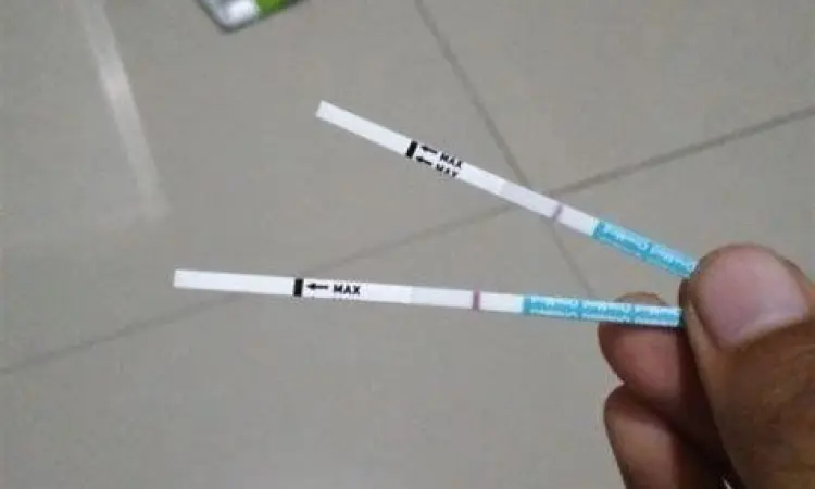 Perbedaan garis positif samar dengan garis penguapan pada test pack