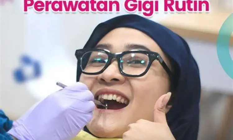 Pemeriksaan gigi rutin di klinik dokter gigi