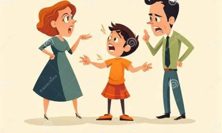 Ilustrasi konflik komunikasi antara anak dan orang tua