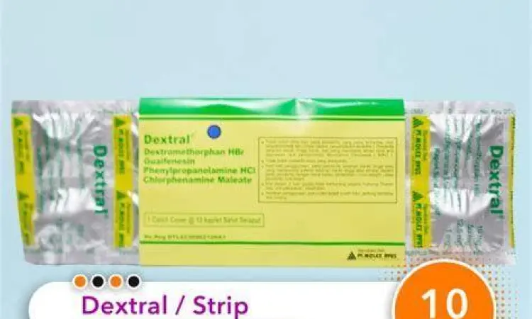 Obat Dextral dalam bentuk tablet strip