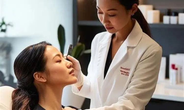 Pasien sedang berkonsultasi dengan dokter sebelum suntik vitamin c