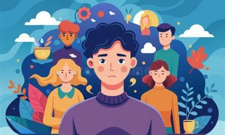 Ilustrasi kecemasan sosial dan perilaku people pleasing