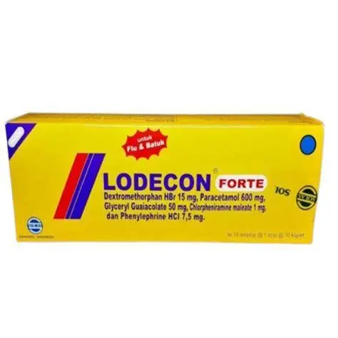 Lodecon Forte Tablet Kandungan obat Lodecon Forte tablet untuk flu