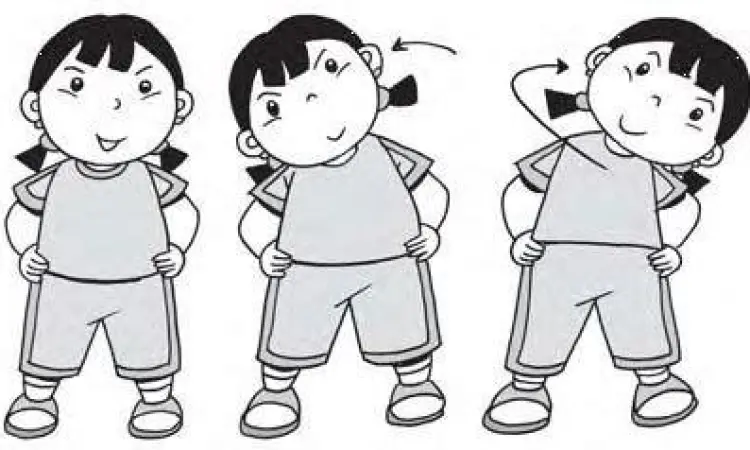 Rotasi Leher untuk Relaksasi Gerakan memutar leher sebagai bagian dari pemanasan nonlokomotor