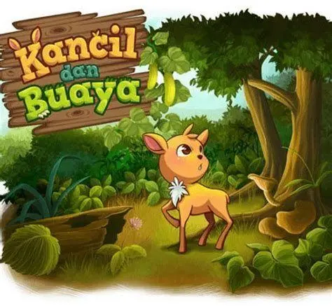 Kancil yang Bijak Ilustrasi kancil yang cerdik membantu hewan lain di hutan
