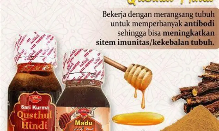 Ramuan Madu Qusthul Hindi Campuran bubuk qusthul hindi dengan madu murni