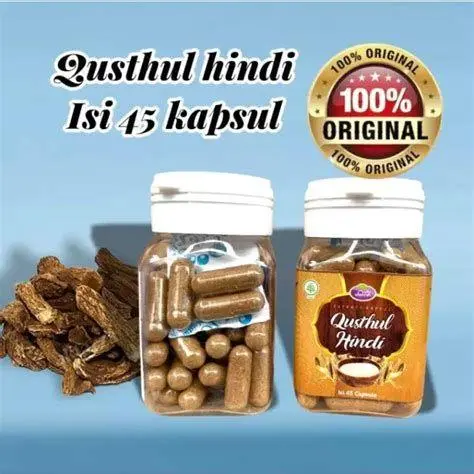 Qusthul Hindi Kapsul Produk qusthul hindi dalam bentuk kapsul untuk kemudahan dosis