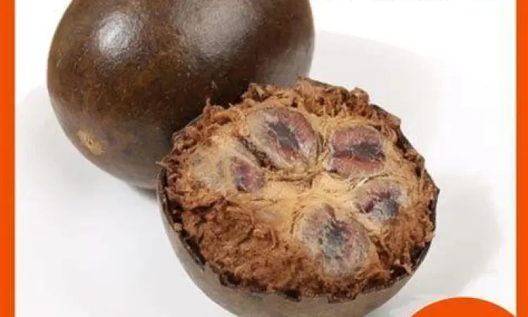 Buah lo han kuo segar dan kering di pasar herbal