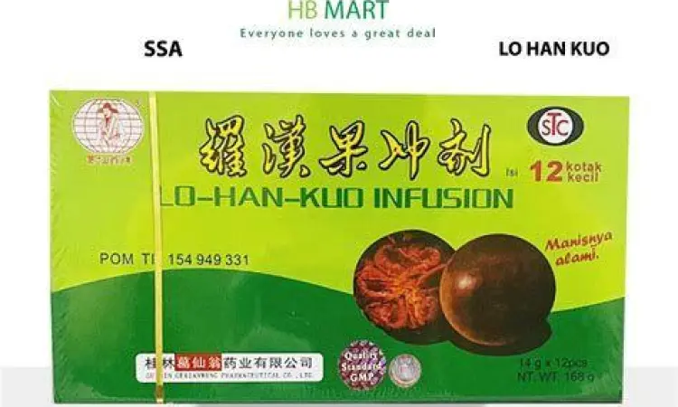 Teh Herbal Lo Han Kuo Minuman teh lo han kuo hangat dalam cangkir