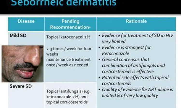 dermatitis seboroik parah pada wajah pasien HIV