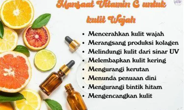 Wanita menggunakan serum vitamin c untuk kesehatan kulit