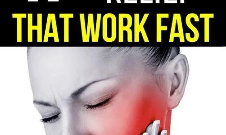 Pereda Sakit Gigi Seorang wanita merasa lega setelah nyeri gigi mereda