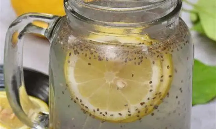 Air Chia Seed Segar minuman air chia seed lemon