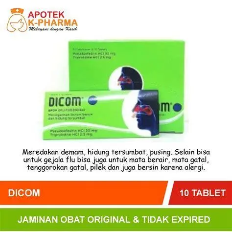 Jenis Sediaan Dicom Obat Dicom tablet dan sirup untuk flu