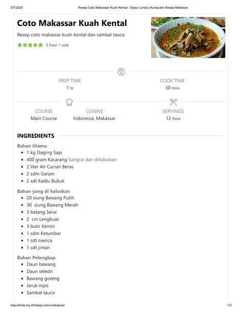 Memasak Kuah Coto Proses memasak kuah kental bumbu coto makassar