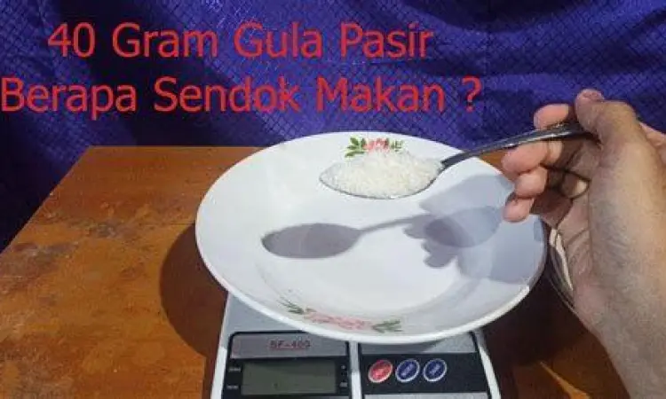 Takaran gula harian dalam sendok makan