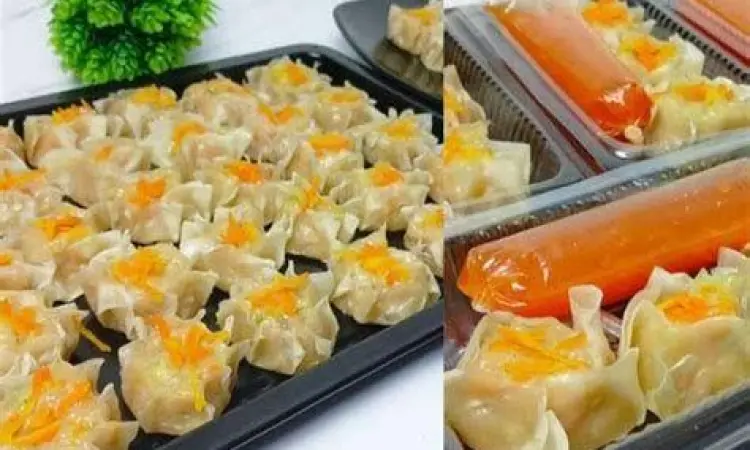 Teknik melipat kulit dimsum ayam