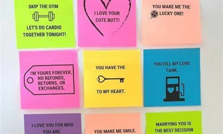 Afirmasi Tertulis Catatan kecil berisi kata motivasi