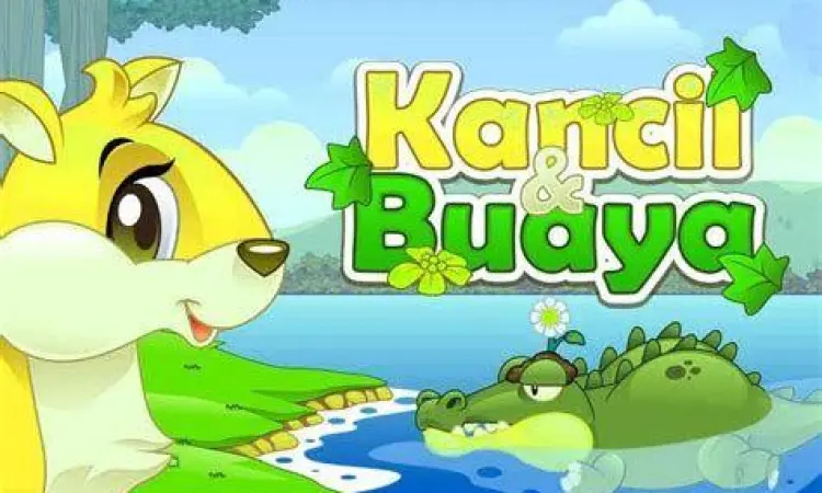 Ilustrasi fabel kancil dan buaya