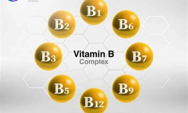 Ilustrasi molekul vitamin B dan zat besi dalam darah