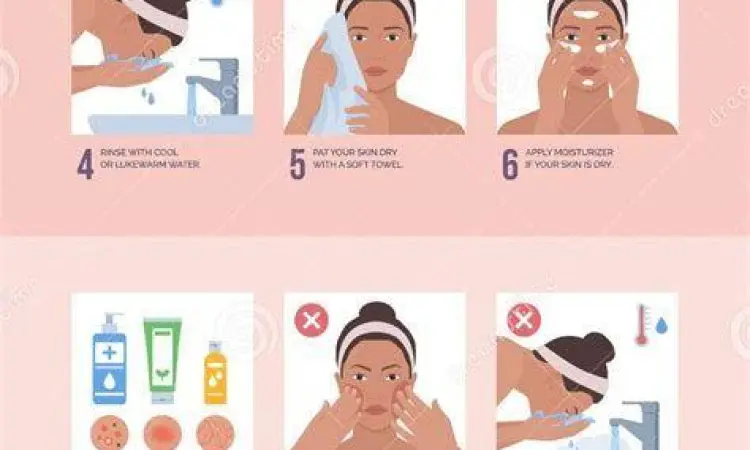 Seseorang sedang membersihkan wajah dengan teknik yang benar