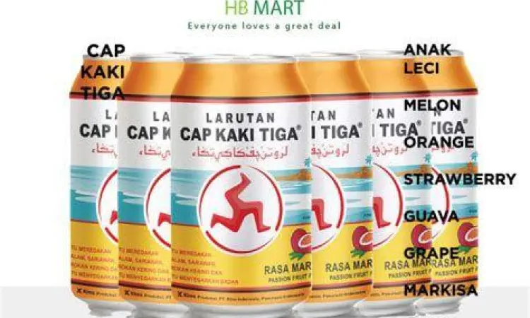 varian rasa larutan cap kaki tiga