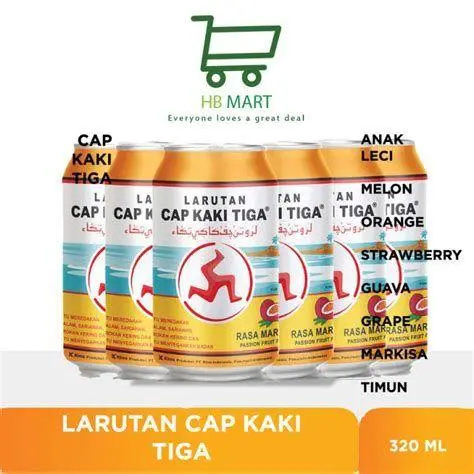 Varian Rasa Cap Kaki Tiga varian rasa larutan cap kaki tiga