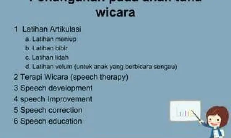 Anak tuna grahita mengikuti sesi terapi wicara