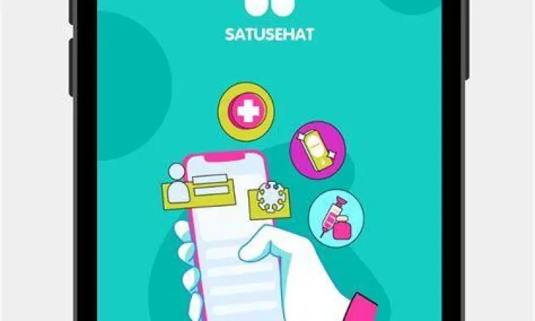 Tampilan aplikasi SatuSehat untuk memantau status kesehatan