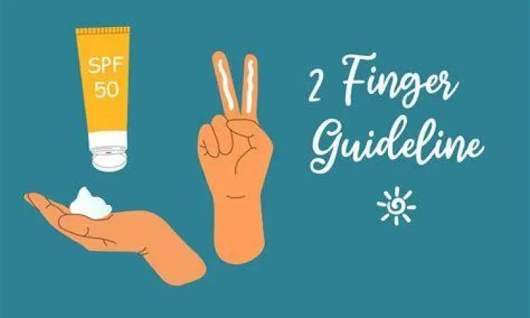 Metode dua ruas jari untuk aplikasi sunscreen