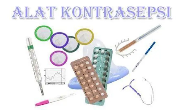 Ilustrasi berbagai macam alat kontrasepsi medis