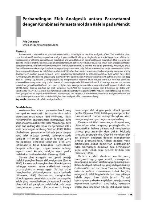 Parasetamol vs Parasetamol Extra Perbandingan efektivitas parasetamol biasa dan kombinasi kafein