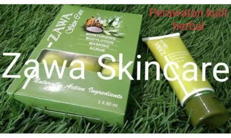 Tekstur Produk Zawa Detail tekstur krim Zawa Skin Care yang lembut
