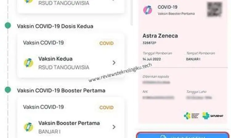 Panduan Cek Sertifikat Vaksin Langkah cek sertifikat vaksin di SatuSehat