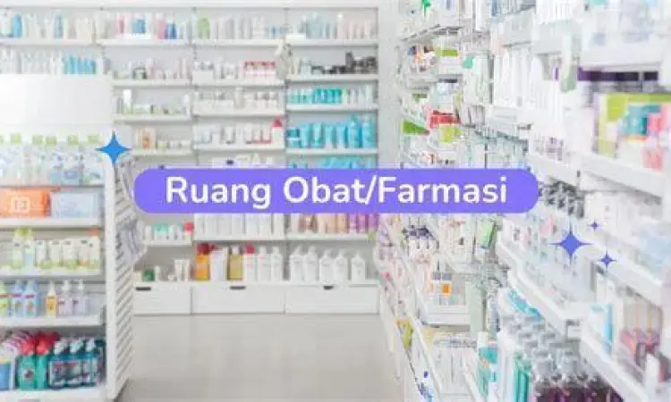 Apotek di dalam klinik kesehatan dengan stok obat lengkap