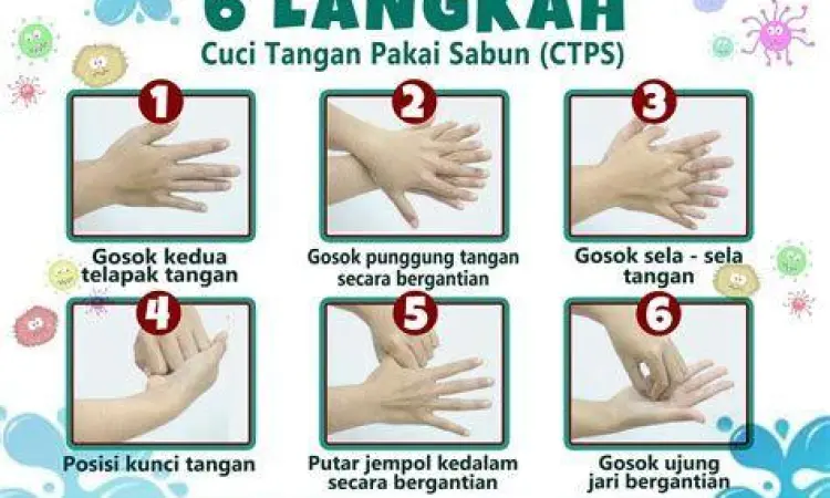 Cara mencegah cacingan dengan mencuci tangan pakai sabun