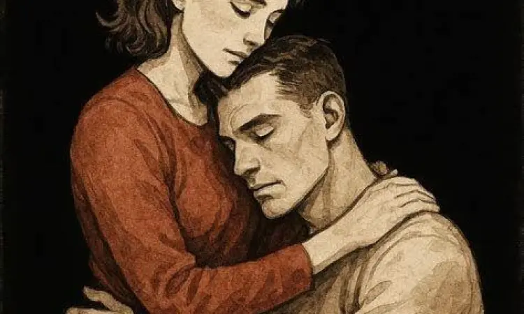 Pasangan yang sedang memberikan dukungan emosional setelah sesi