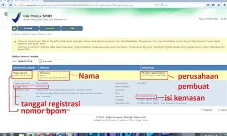 Verifikasi BPOM Produk Cara cek legalitas produk obat di website BPOM