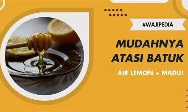 Madu dan irisan lemon sebagai obat alami