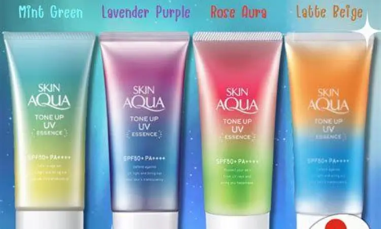 Skin aqua tone up UV essence lavender
