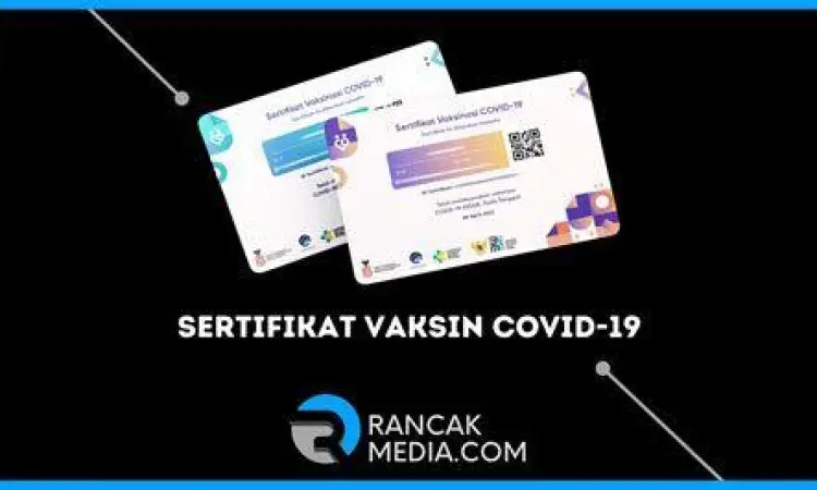 Visual sertifikat vaksin digital di layar smartphone