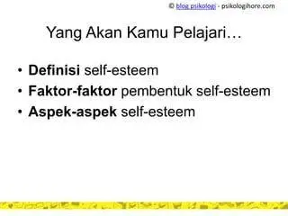 Faktor Pembentuk Karakter Interaksi sosial yang memengaruhi harga diri