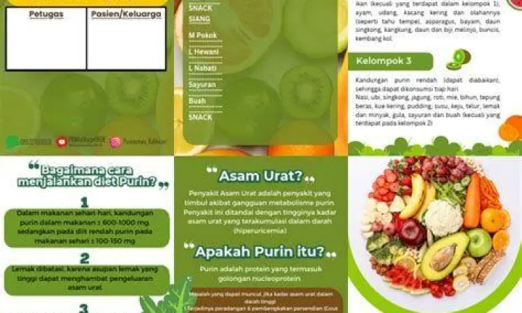 Pilihan makanan sehat rendah purin